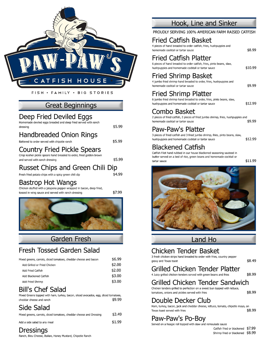paw paw menu